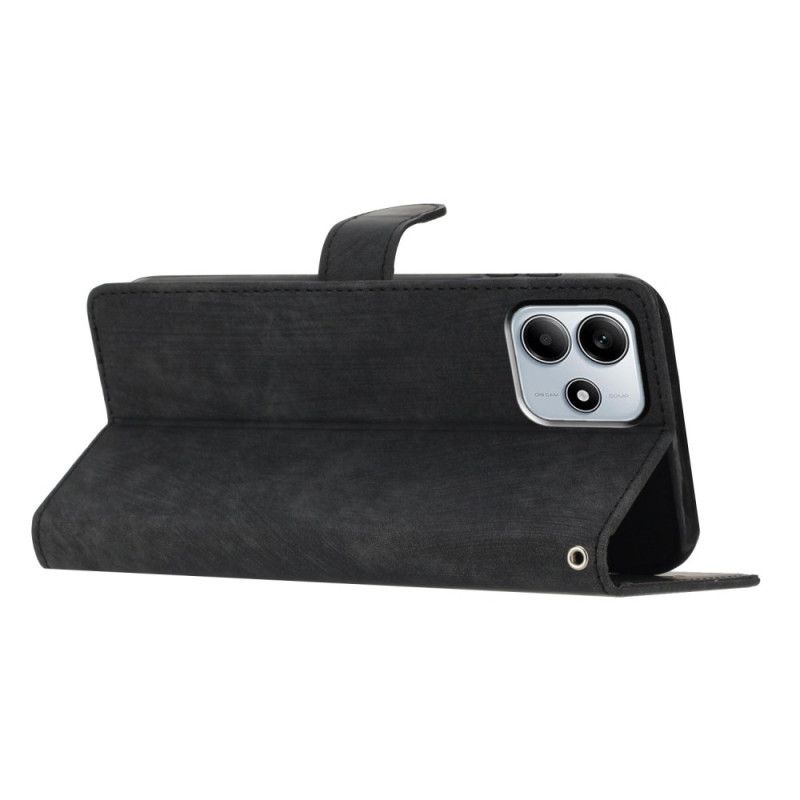 Kožený Kryt Xiaomi Redmi Note 14 5g Semišový Efekt S Popruhem