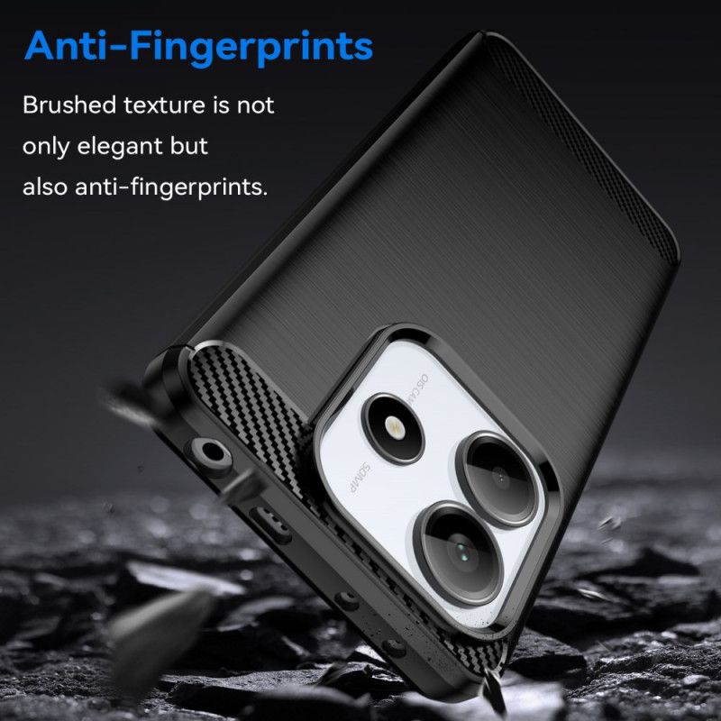 Kryt Xiaomi Redmi Note 14 5g Kartáčovaný Uhlíkový Materiál