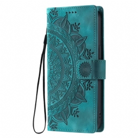 Peněženková Pouzdra Xiaomi Redmi Note 14 5g Semišový Efekt Mandala