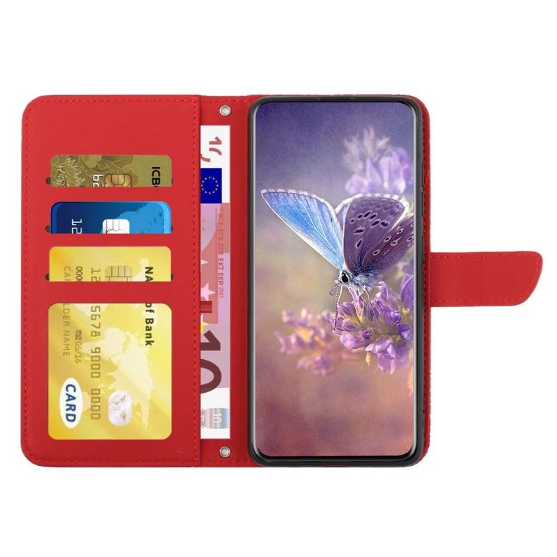 Flipové Pouzdro Na OnePlus Nord 2T 5G Ilustrační Pásek S Motýly A Květinami
