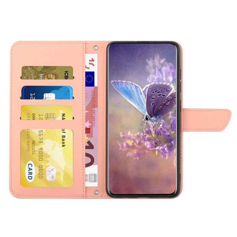 Flipové Pouzdro Na OnePlus Nord 2T 5G Ilustrační Pásek S Motýly A Květinami