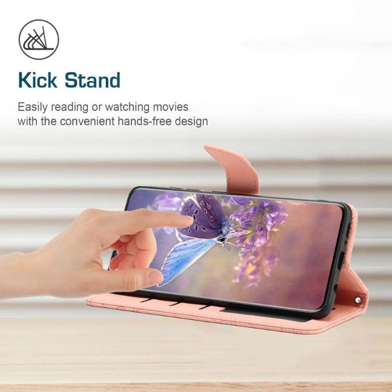 Flipové Pouzdro Na OnePlus Nord 2T 5G Ilustrační Pásek S Motýly A Květinami