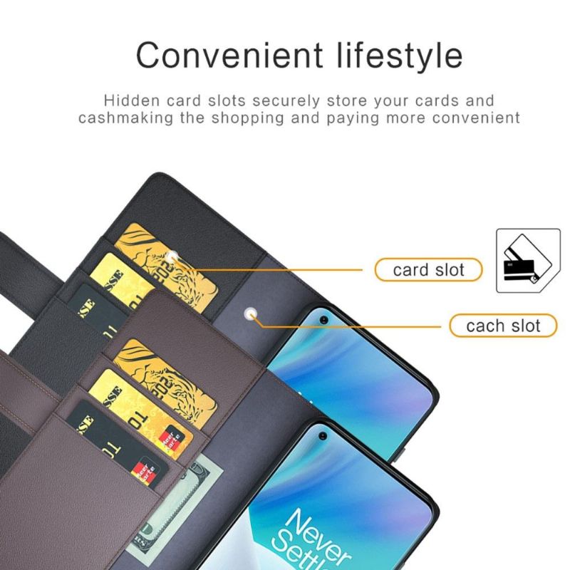 Flipové Pouzdro Na OnePlus Nord 2T 5G Prémiová Kůže
