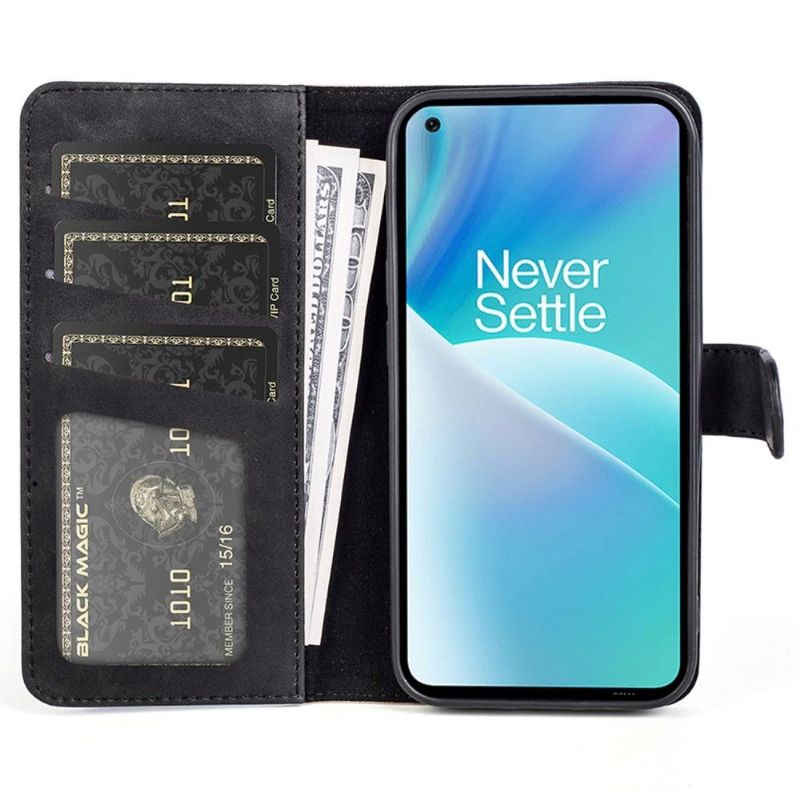 Kožené Pouzdro Na OnePlus Nord 2T 5G Flipové Pouzdro Bicolor Folio Stand