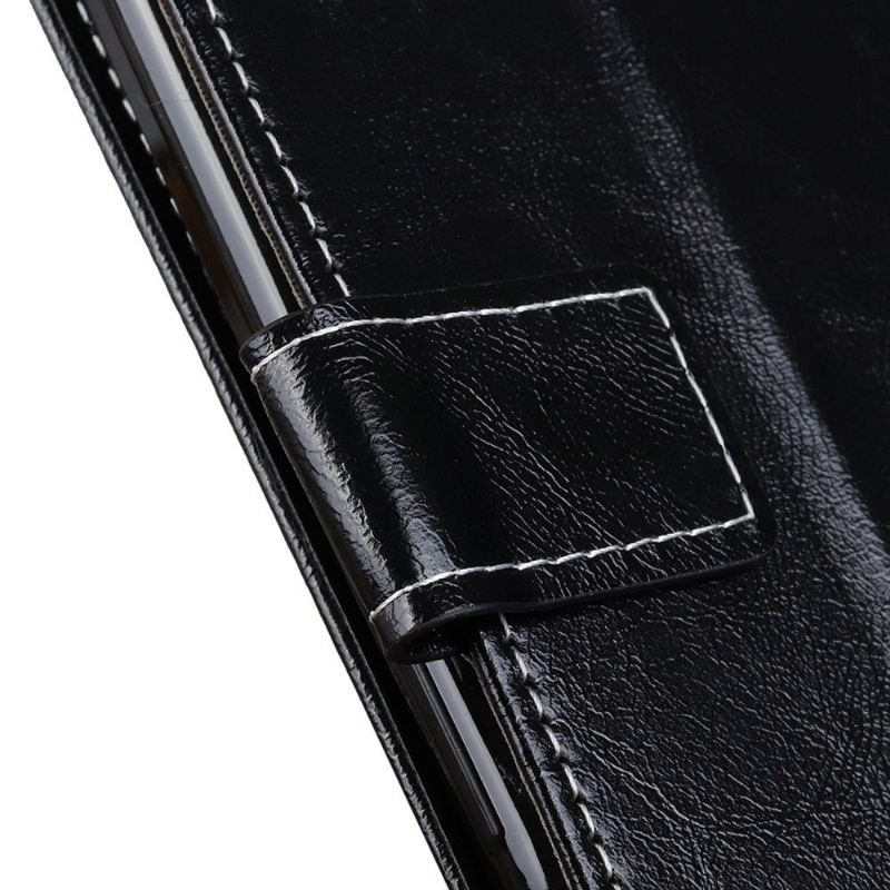 Kožené Pouzdro Na OnePlus Nord 2T 5G Prošívání S Luxusním Koženým Efektem