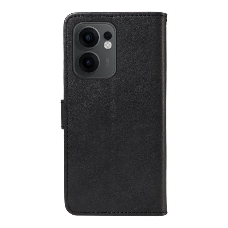 Kožený Kryt Oppo Reno 13f 4g / 5g / 13 Fs 5g Jednobarevná Umělá Kůže