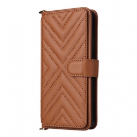 Kožený Kryt Oppo Reno 13f 4g / 5g / 13 Fs 5g Prémiové Retro Pouzdro Na Rameno A Šňůrka