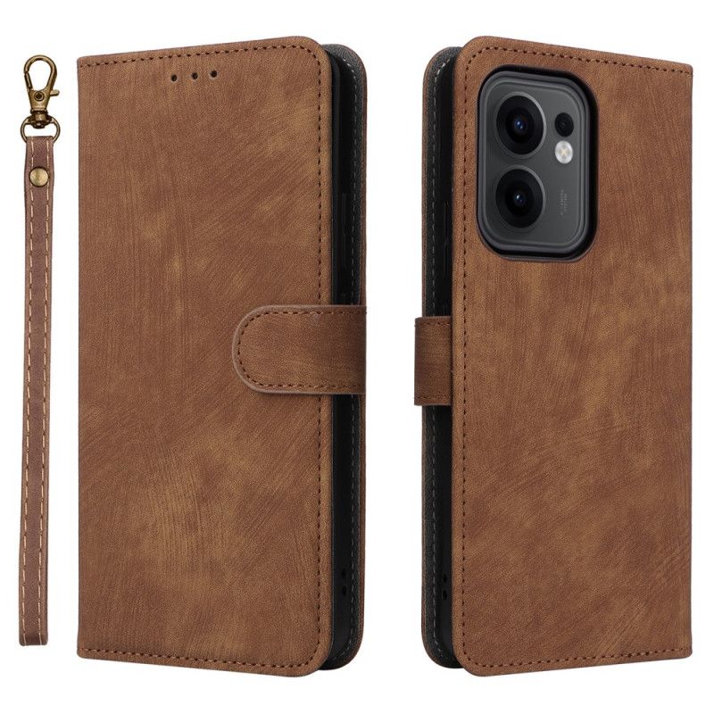 Kožený Kryt Oppo Reno 13f 4g / 5g / 13 Fs 5g Rfid Šňůrka Na Peněženku