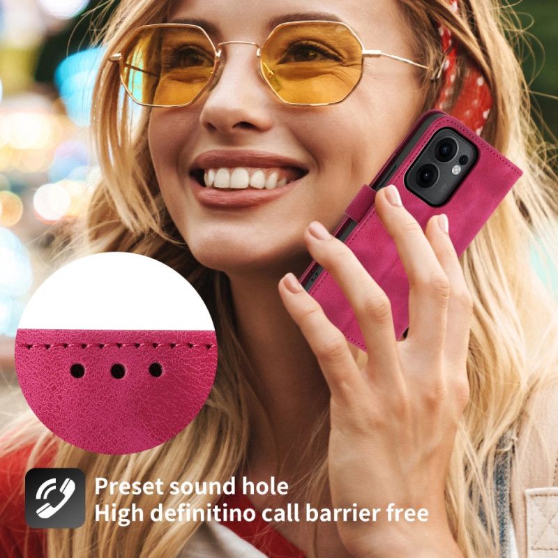 Kožený Kryt Oppo Reno 13f 4g / 5g / 13 Fs 5g Semišový Krajkový Efekt S Popruhem A Ramenním Popruhem