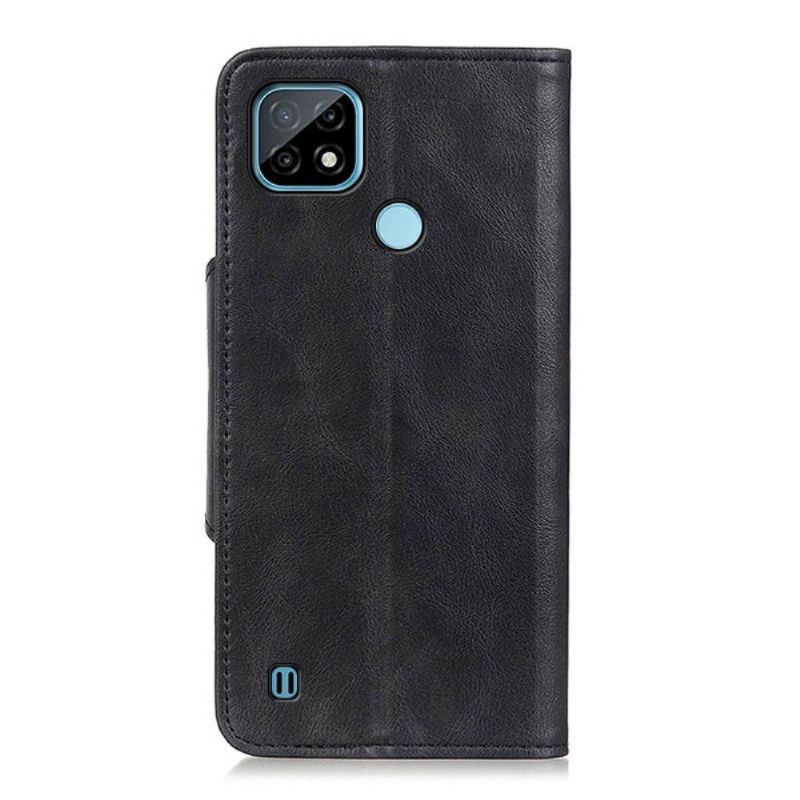 Flipové Pouzdro Na Realme C21 Full Protect Matná Umělá Kůže