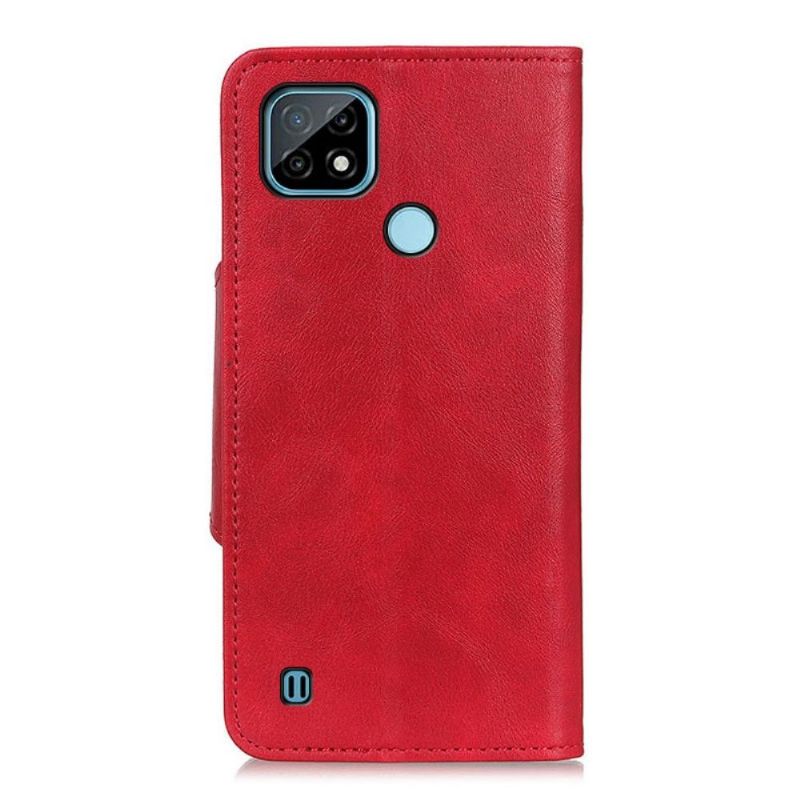 Flipové Pouzdro Na Realme C21 Full Protect Matná Umělá Kůže