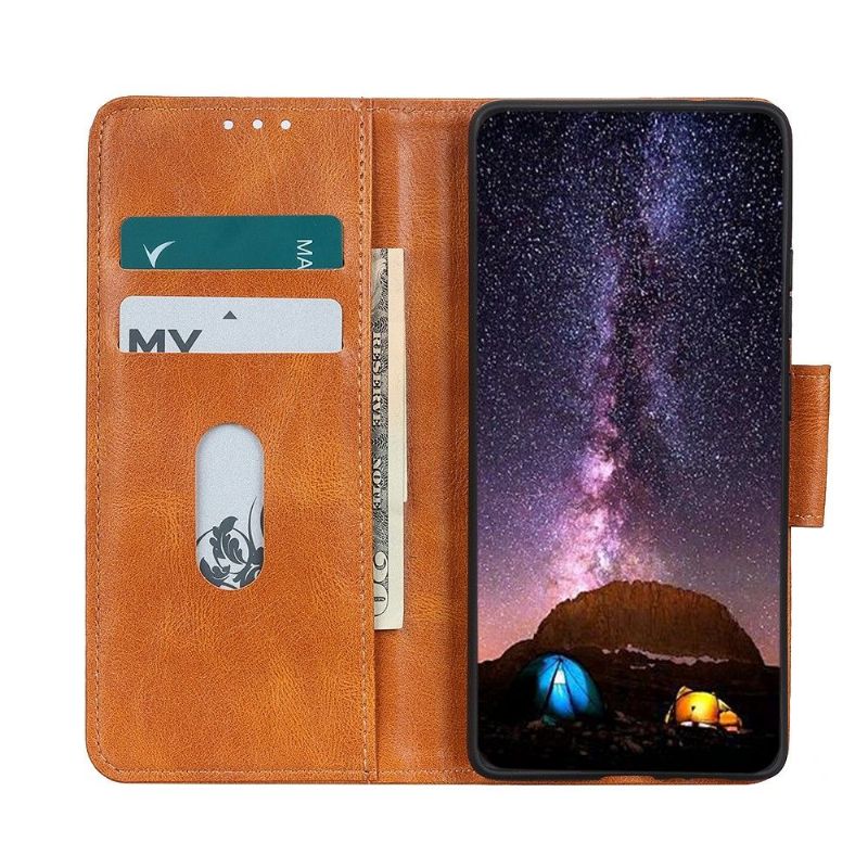 Flipové Pouzdro Na Realme C21 Kožené Pouzdro Funkce Folia Z Umělé Kůže
