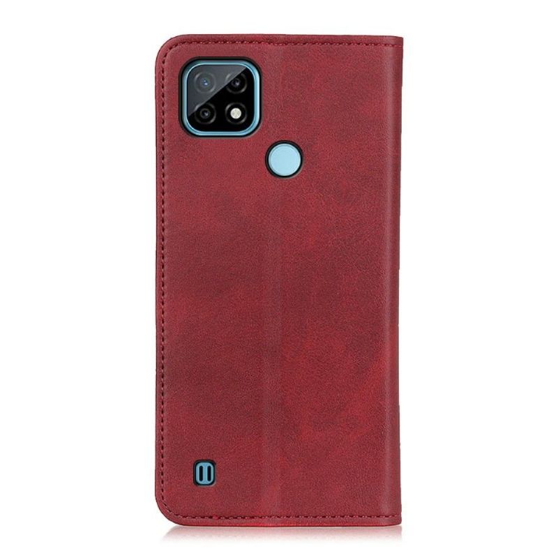 Flipové Pouzdro Na Realme C21 Kožené Pouzdro Simone Ve Věku