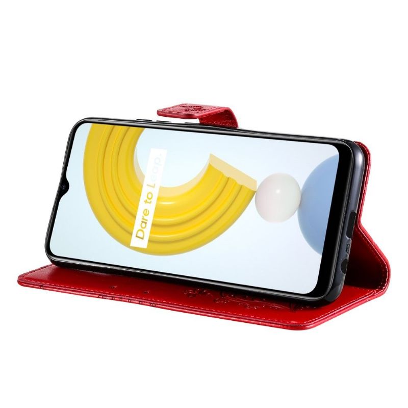 Flipové Pouzdro Na Realme C21 Podpora Motýlů Funkcí