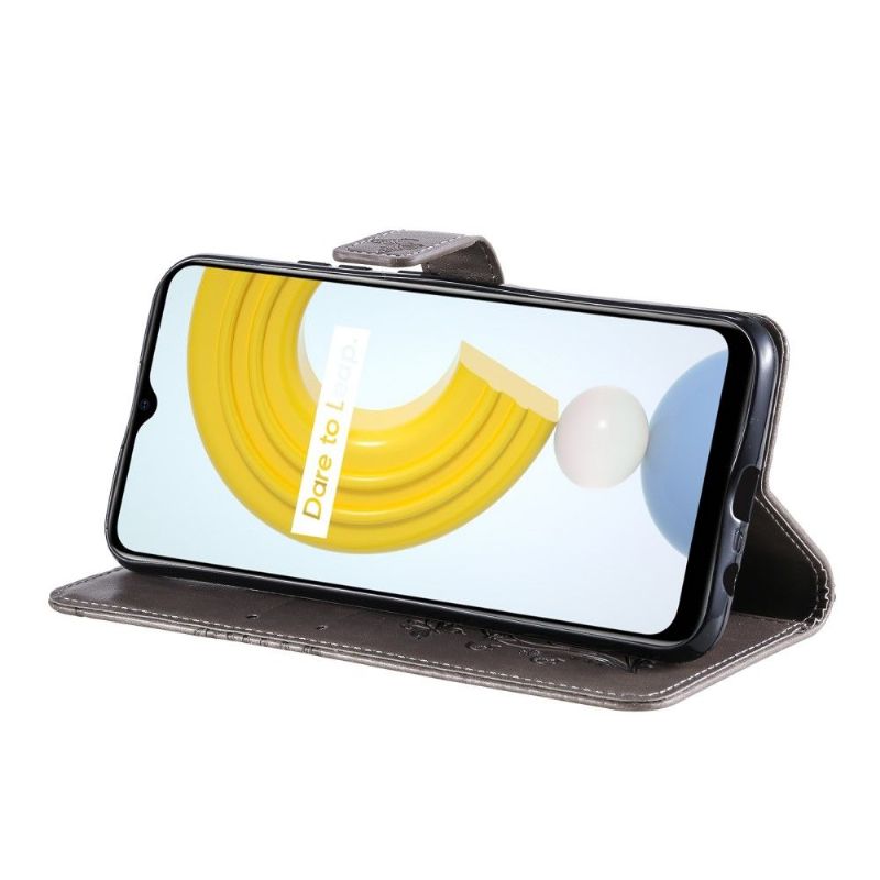 Flipové Pouzdro Na Realme C21 Podpora Motýlů Funkcí