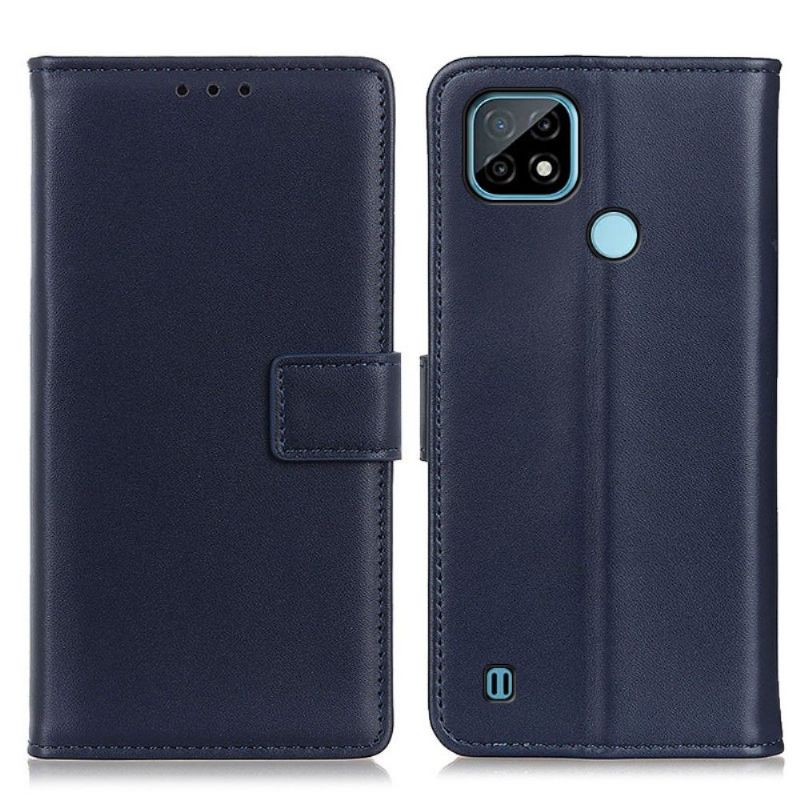 Flipové Pouzdro Na Realme C21 Základní Umělá Kůže