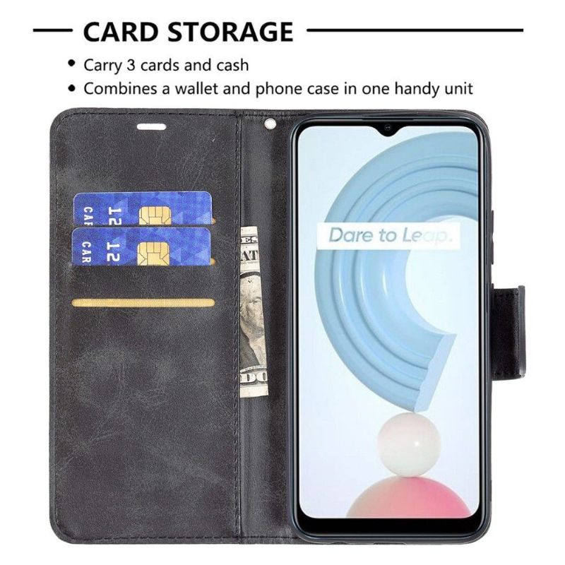 Kožené Pouzdro Na Realme C21 Magnetická Umělá Kůže
