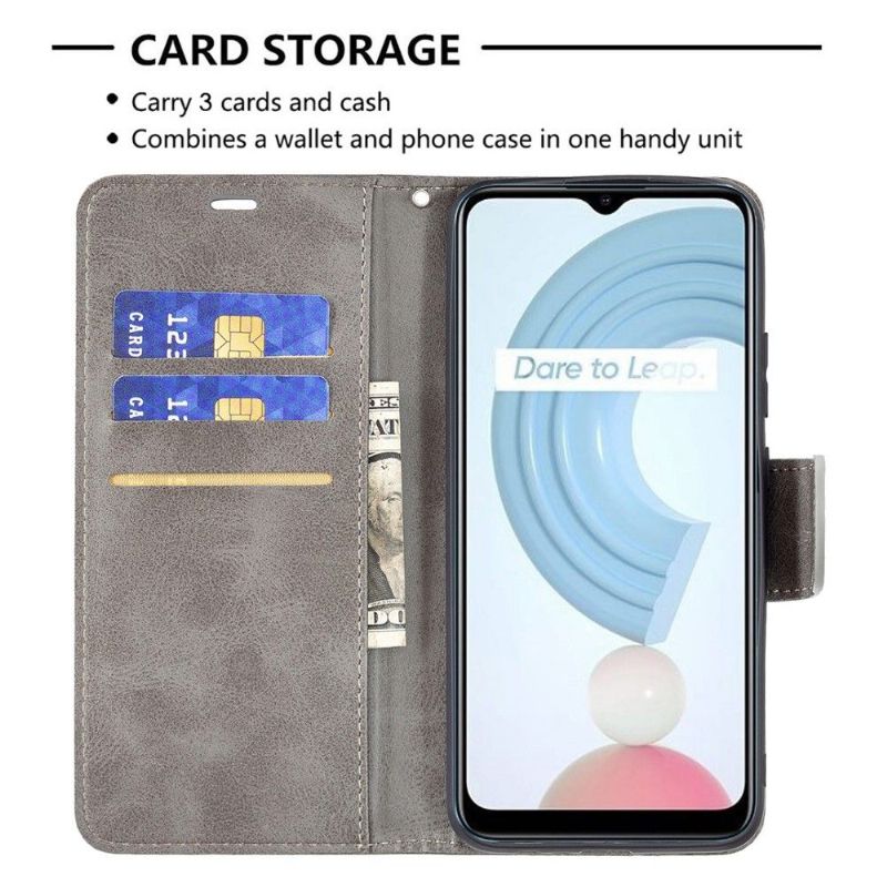 Kožené Pouzdro Na Realme C21 Magnetická Umělá Kůže