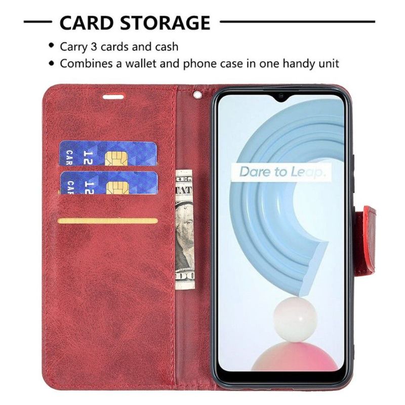 Kožené Pouzdro Na Realme C21 Magnetická Umělá Kůže