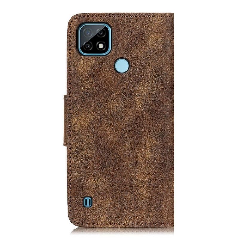 Pouzdra Na Realme C21 Edouard Vintage Umělá Kůže