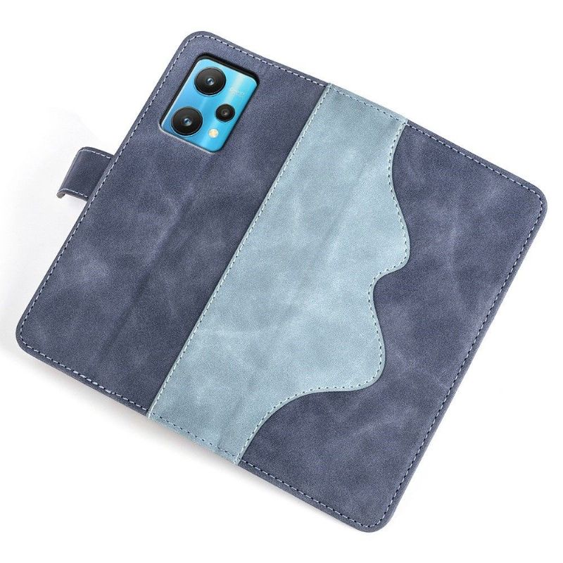 Kožené Pouzdro Na OnePlus Nord CE 2 Lite 5G Flipové Pouzdro Bicolor Folio Stand