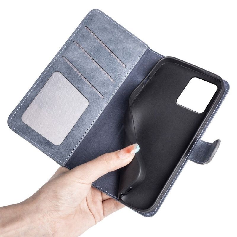 Kožené Pouzdro Na OnePlus Nord CE 2 Lite 5G Flipové Pouzdro Bicolor Folio Stand