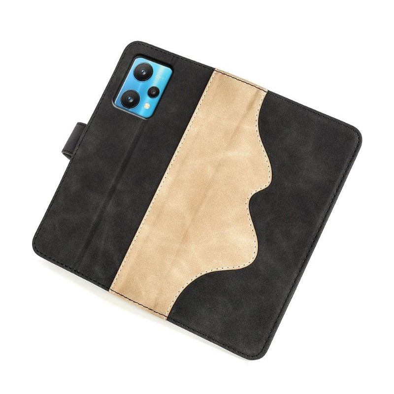 Kožené Pouzdro Na OnePlus Nord CE 2 Lite 5G Flipové Pouzdro Bicolor Folio Stand