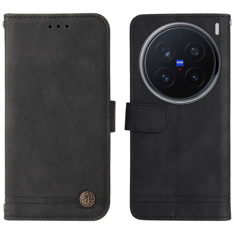 Kožený Kryt Vivo X200 Pro Dekorativní Nýt S Efektem Semiše