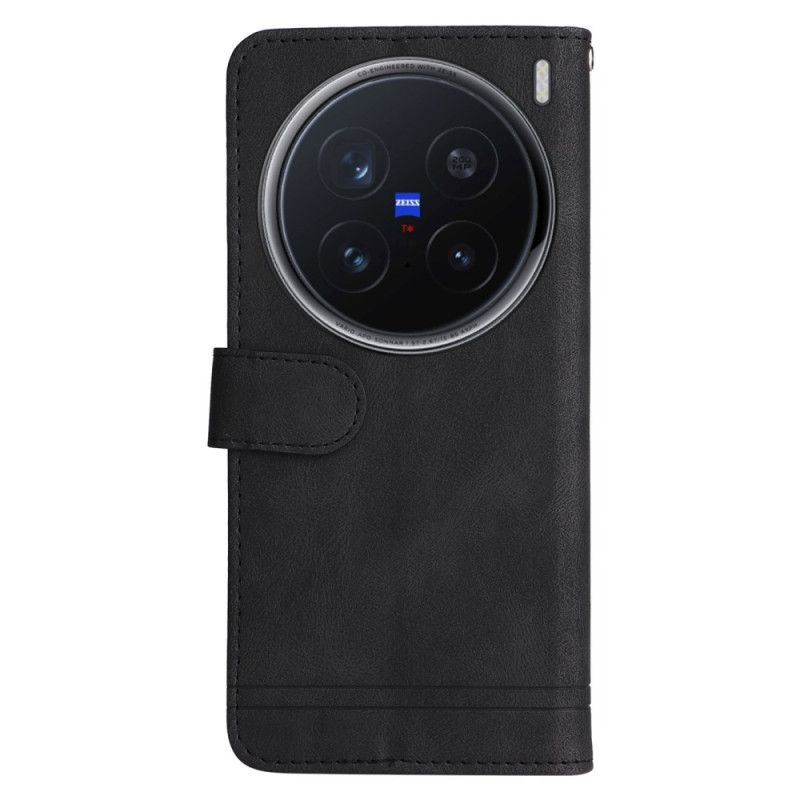 Kožený Kryt Vivo X200 Pro Dekorativní Nýt S Efektem Semiše