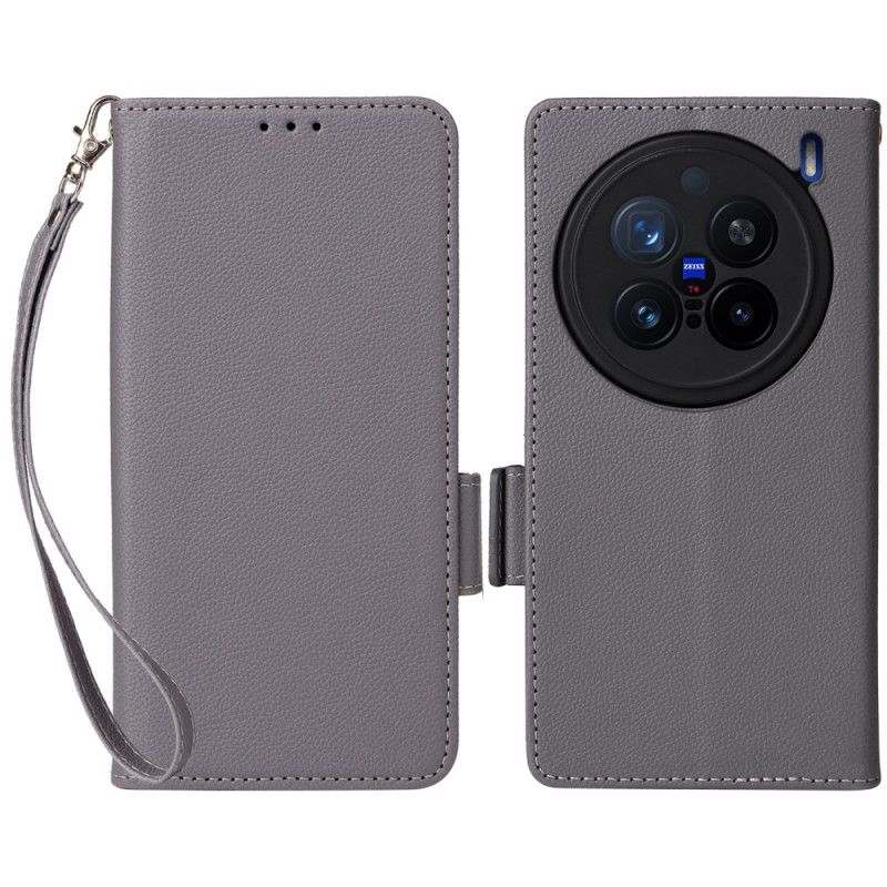 Kožený Kryt Vivo X200 Pro Řemínek Z Umělé Kůže