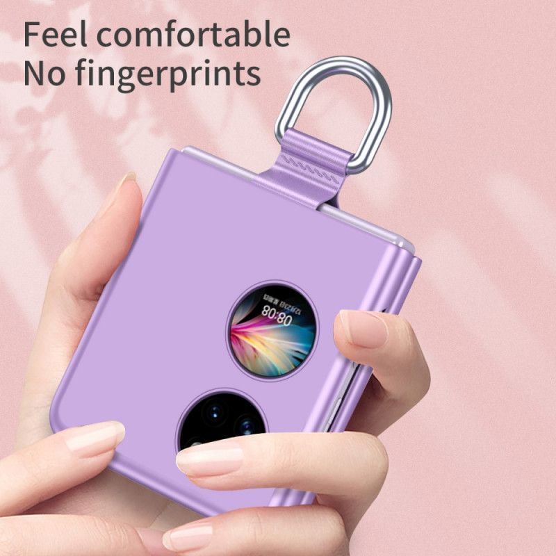 Kryt Na Huawei P50 Pocket Skin-touch S Prstenem
