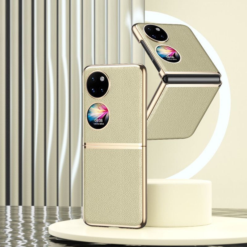 Kryty Na Mobil Na Huawei P50 Pocket Hrany Ve Stylu Umělé Kůže