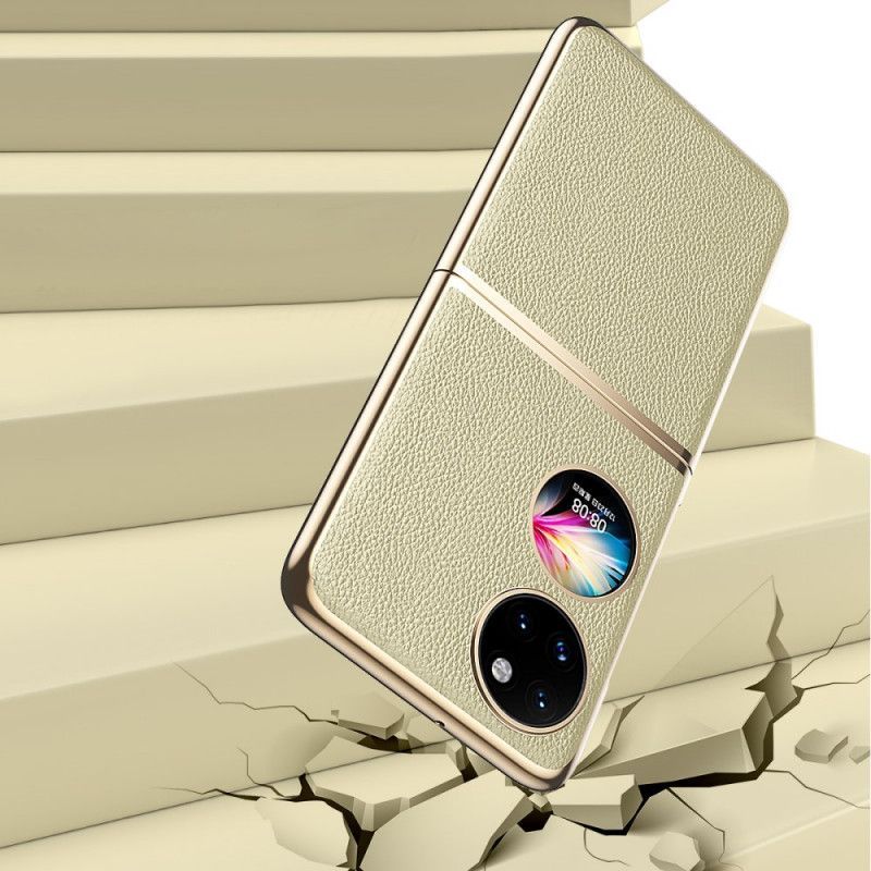 Kryty Na Mobil Na Huawei P50 Pocket Hrany Ve Stylu Umělé Kůže