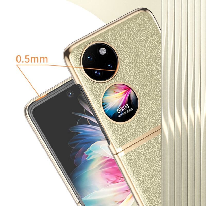 Kryty Na Mobil Na Huawei P50 Pocket Hrany Ve Stylu Umělé Kůže
