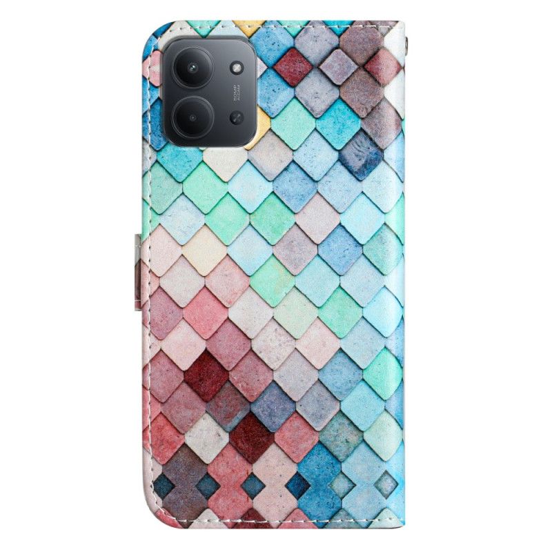 Kožený Kryt Na Poco C85 Mřížka