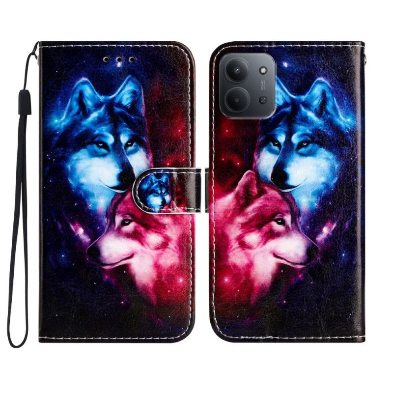 Kožený Kryt Poco C85 Dva Vlci