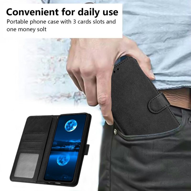 Kožený Kryt Poco C85 Kožený Efekt S Řemínkem