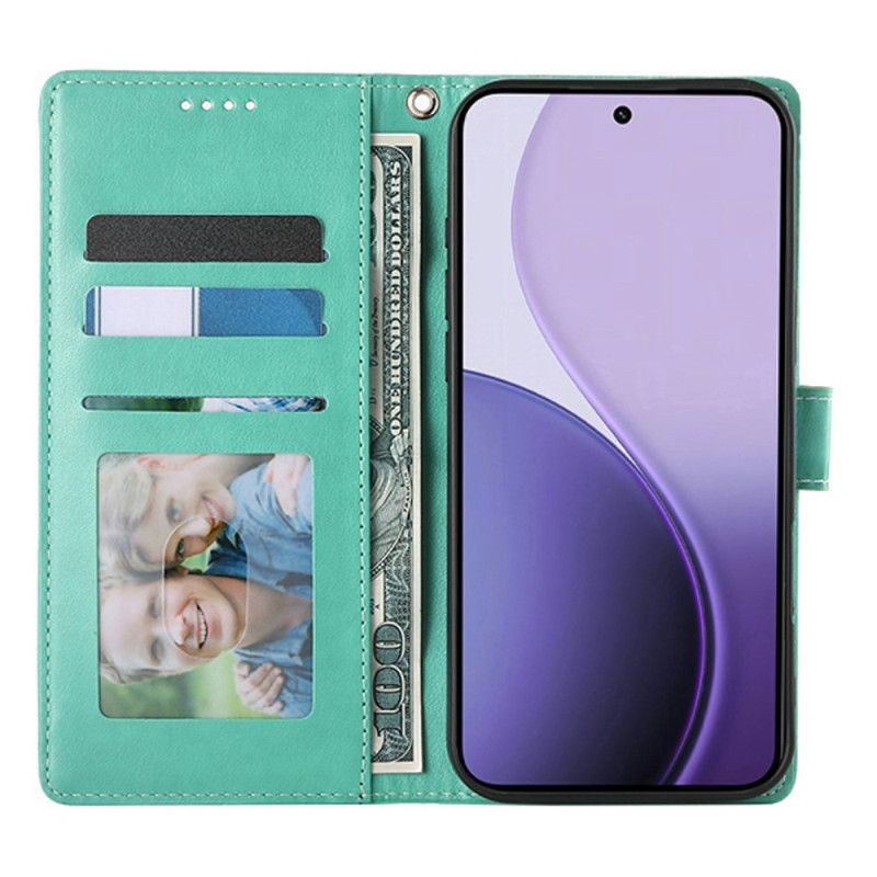 Kožený Kryt Poco C85 Květinový