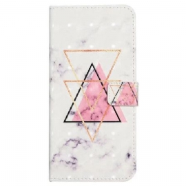 Kožený Kryt Poco C85 Trojúhelníky