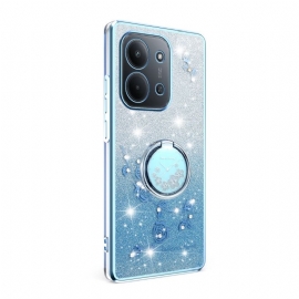 Kryt Poco C85 Držák Na Prsten S Květinovým Motivem Kadem