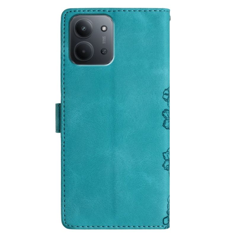 Peněženková Pouzdra Poco C85 Kryty Na Mobil Květinový