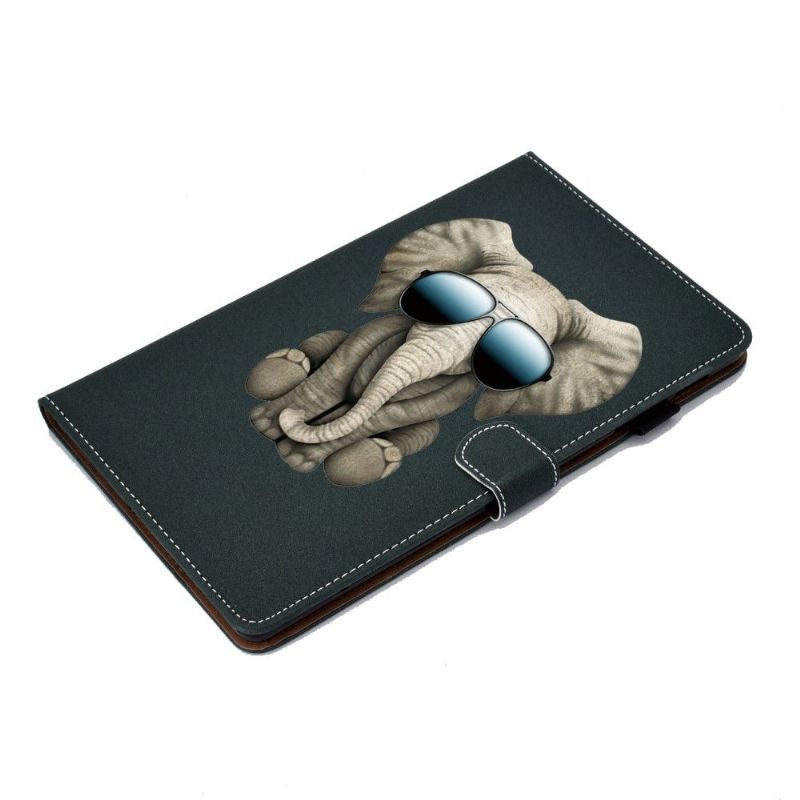 Flipové Pouzdro Na Samsung Galaxy Tab S6 Lite Brýlený Slon