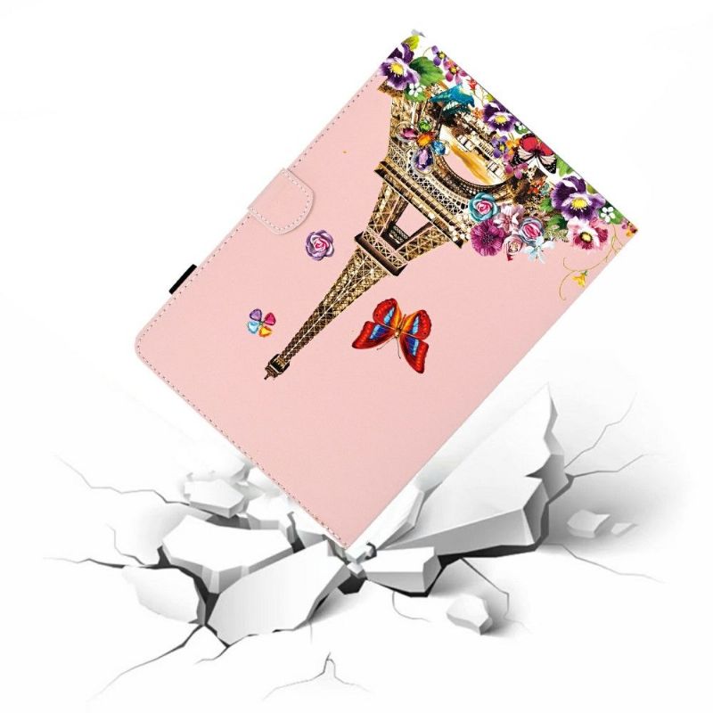 Kožené Pouzdro Na Samsung Galaxy Tab S6 Lite Pramen Eiffelovy Věže