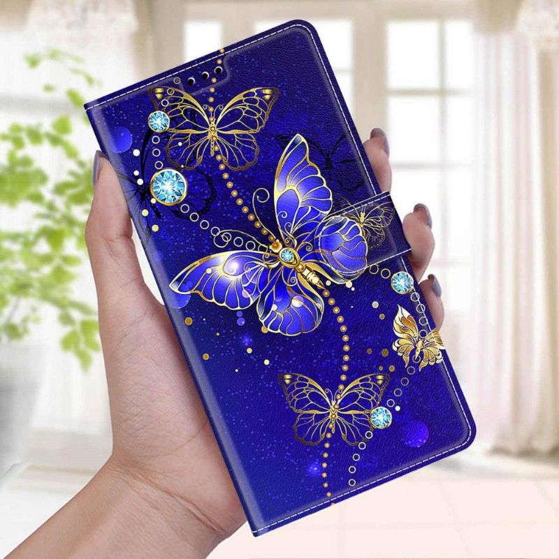 Flipové Pouzdro Na Xiaomi Redmi Note 11 / Note 11S Fialový Motýl