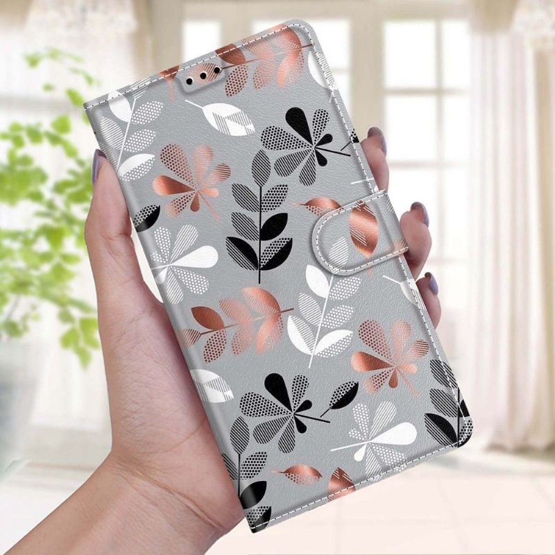 Flipové Pouzdro Na Xiaomi Redmi Note 11 / Note 11S Ilustrace Divokých Listů