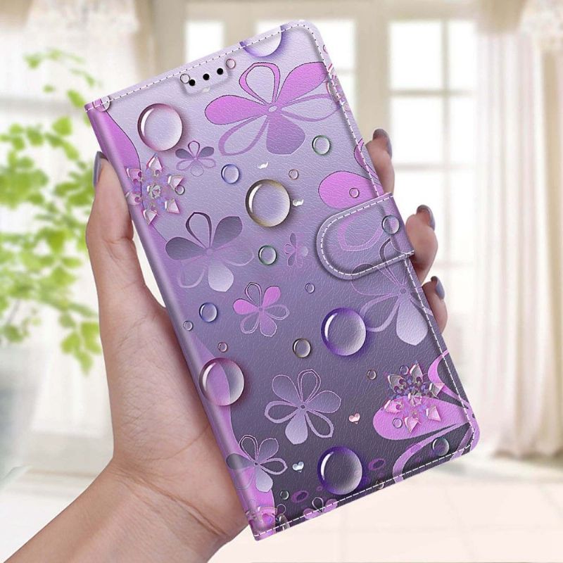 Flipové Pouzdro Na Xiaomi Redmi Note 11 / Note 11S Ilustrace Fialových Květů