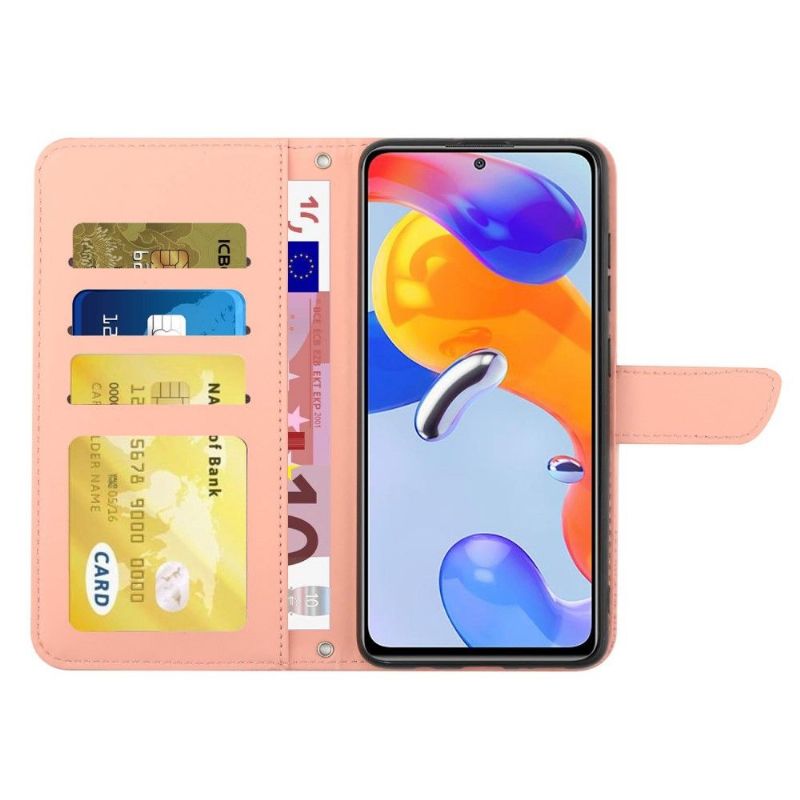 Flipové Pouzdro Na Xiaomi Redmi Note 11 / Note 11S Ilustrační Pásek S Motýly A Květinami