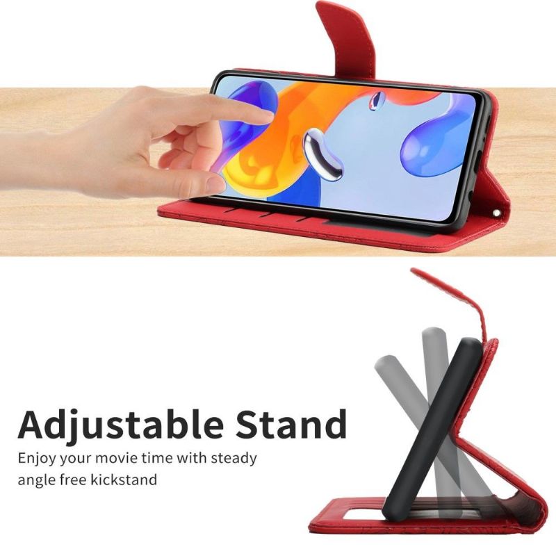 Flipové Pouzdro Na Xiaomi Redmi Note 11 / Note 11S Ilustrační Pásek S Motýly A Květinami