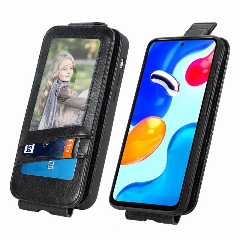 Flipové Pouzdro Na Xiaomi Redmi Note 11 / Note 11S Kožené Pouzdro Držák Karty S Vertikální Chlopní