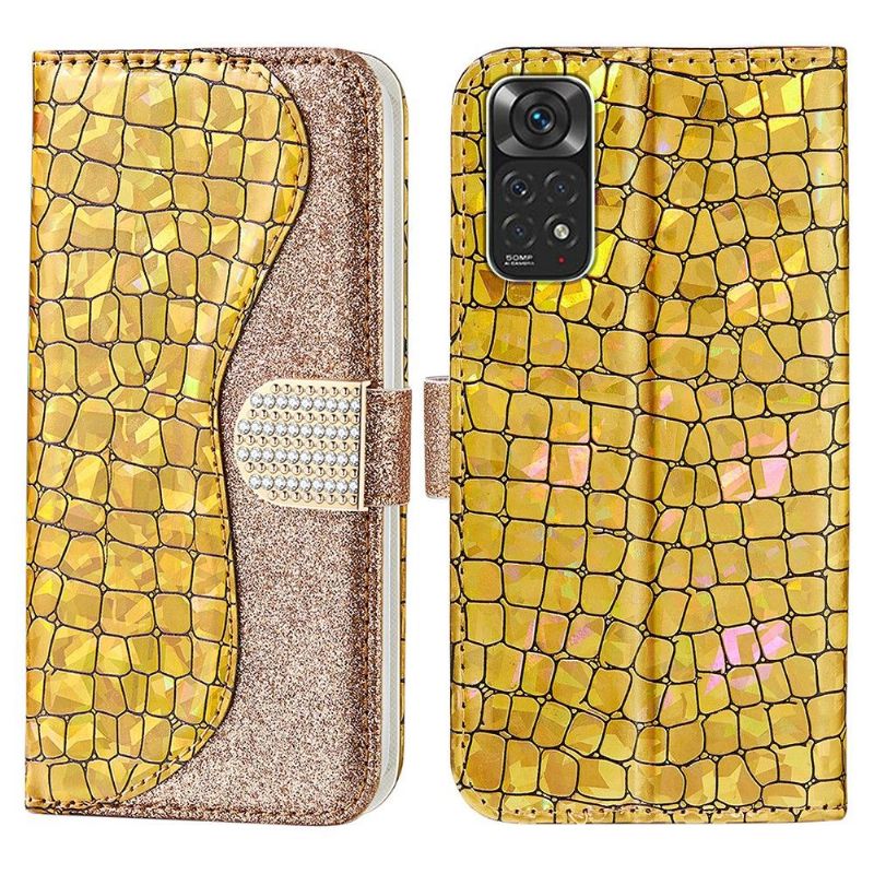 Flipové Pouzdro Na Xiaomi Redmi Note 11 / Note 11S Luxusní Flitry Croco